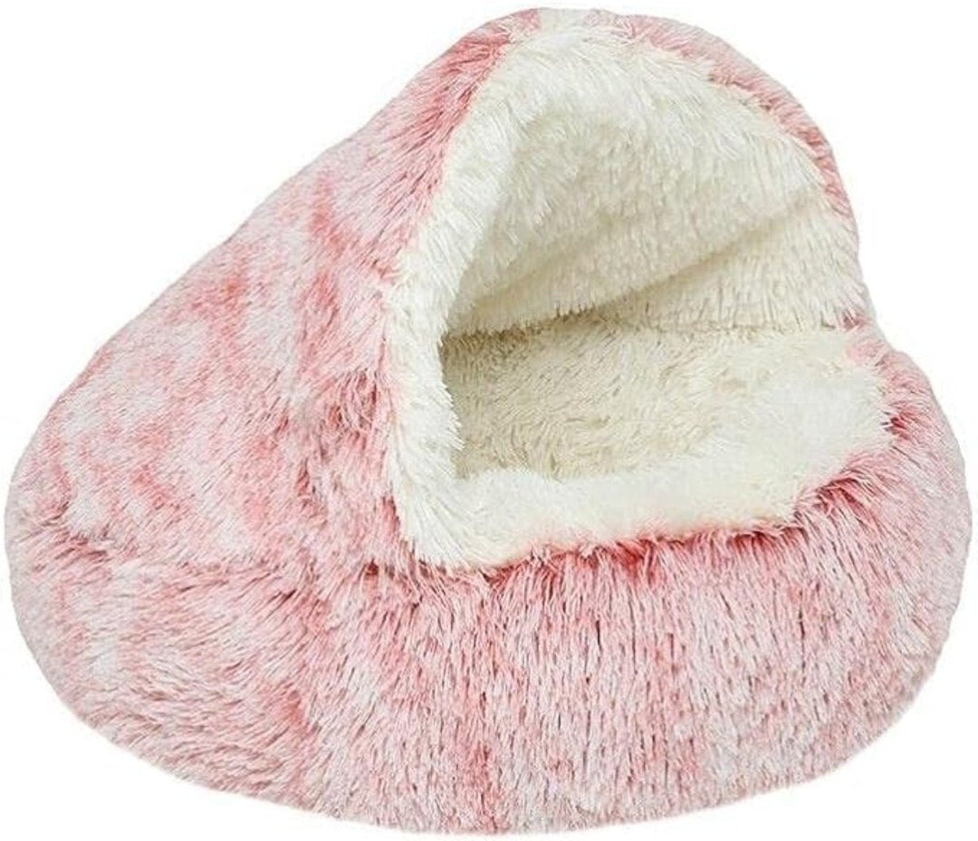 Premium calming dog bed for overall pet wellness. Cozy cave provides deep relaxation & anxiety relief.