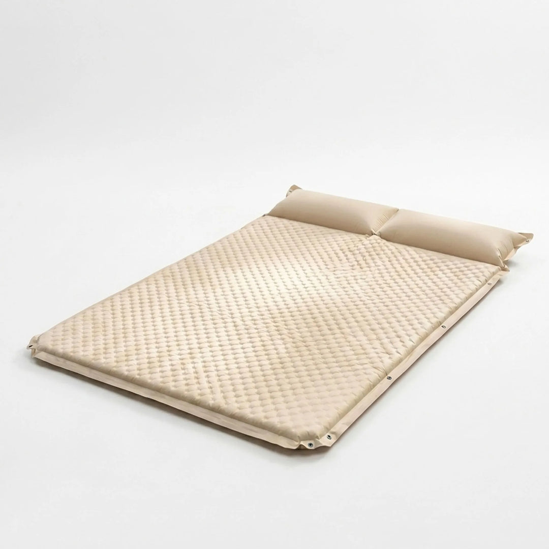 Unisex self-inflating foam sleeping pad, ideal for camping and hiking, offers superior outdoor comfort.