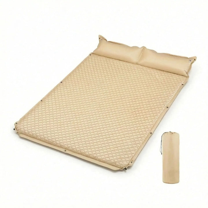 Lightweight self-inflating sleeping pad with built-in pillow for comfortable backpacking & camping trips.