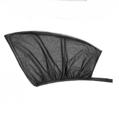 Mesh car sunshade offering UV protection and heat reduction for baby transport