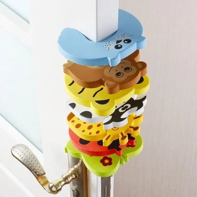Set of cartoon animal door stoppers, essential home safety for babies and toddlers.