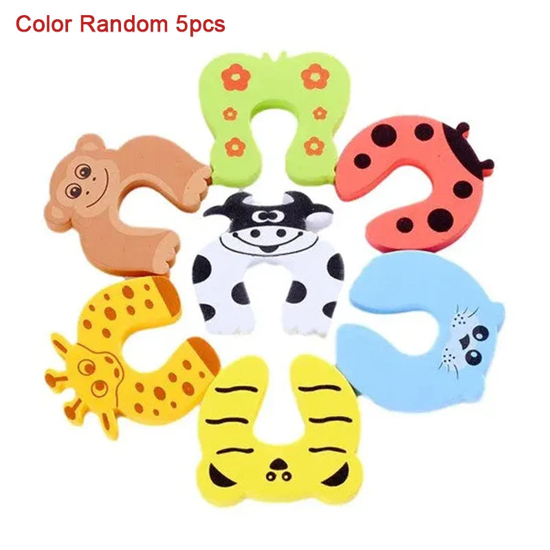 Panda cartoon animal door stopper, a gentle anti-pinch hand guard for baby's room safety.