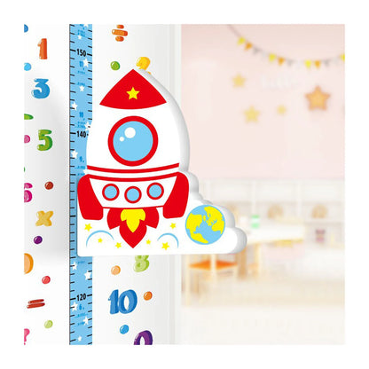 Growth ruler wall sticker, cartoon design, perfect for children's decor and measuring height.