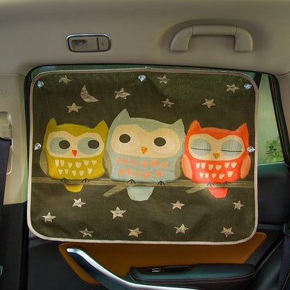Car sun shade curtain for kids, easy-to-install window protection for baby travel