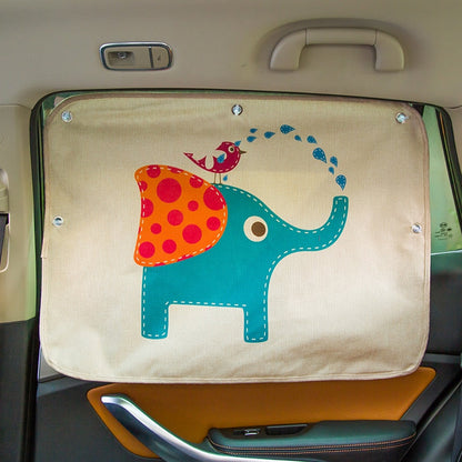 Kids car window sunshade, cartoon characters, essential for baby UV protection