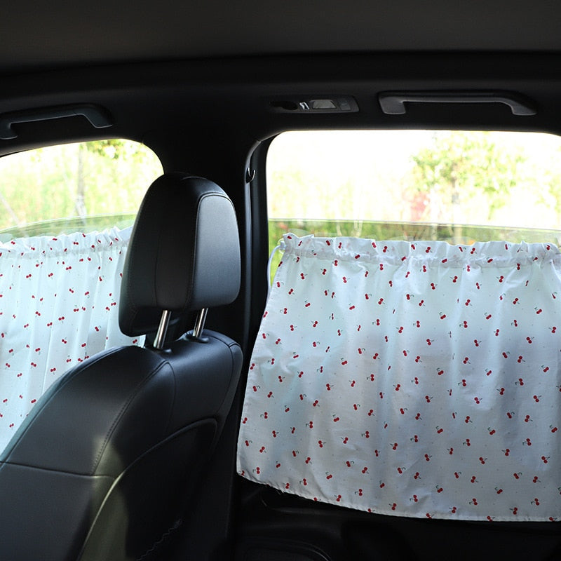 Travel essential: universal cartoon sunshade for car windows, perfect for kids' UV protection