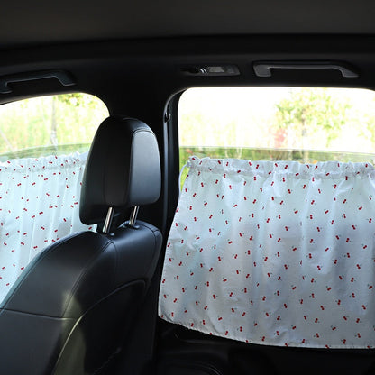 Travel essential: universal cartoon sunshade for car windows, perfect for kids' UV protection