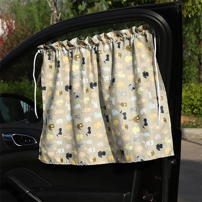 Baby travel accessory: universal cartoon window sunshade for effective UV protection