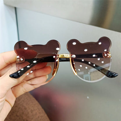 Bright blue cartoon UV protection sunglasses for kids, a popular choice for children eyewear