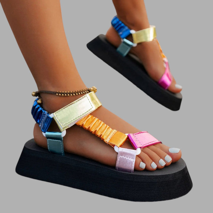 Stylish women's chic platform sandals, ideal for comfortable summer style & dressy occasions.