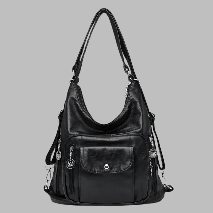 Stylish women's slouchy shoulder bag, a spacious tote perfect for everyday use, work, or travel. Fashionable.