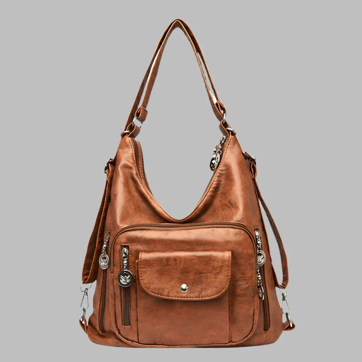 Elegant women's slouchy tote handbag, spacious and versatile, ideal for everyday fashion or a reliable work bag.