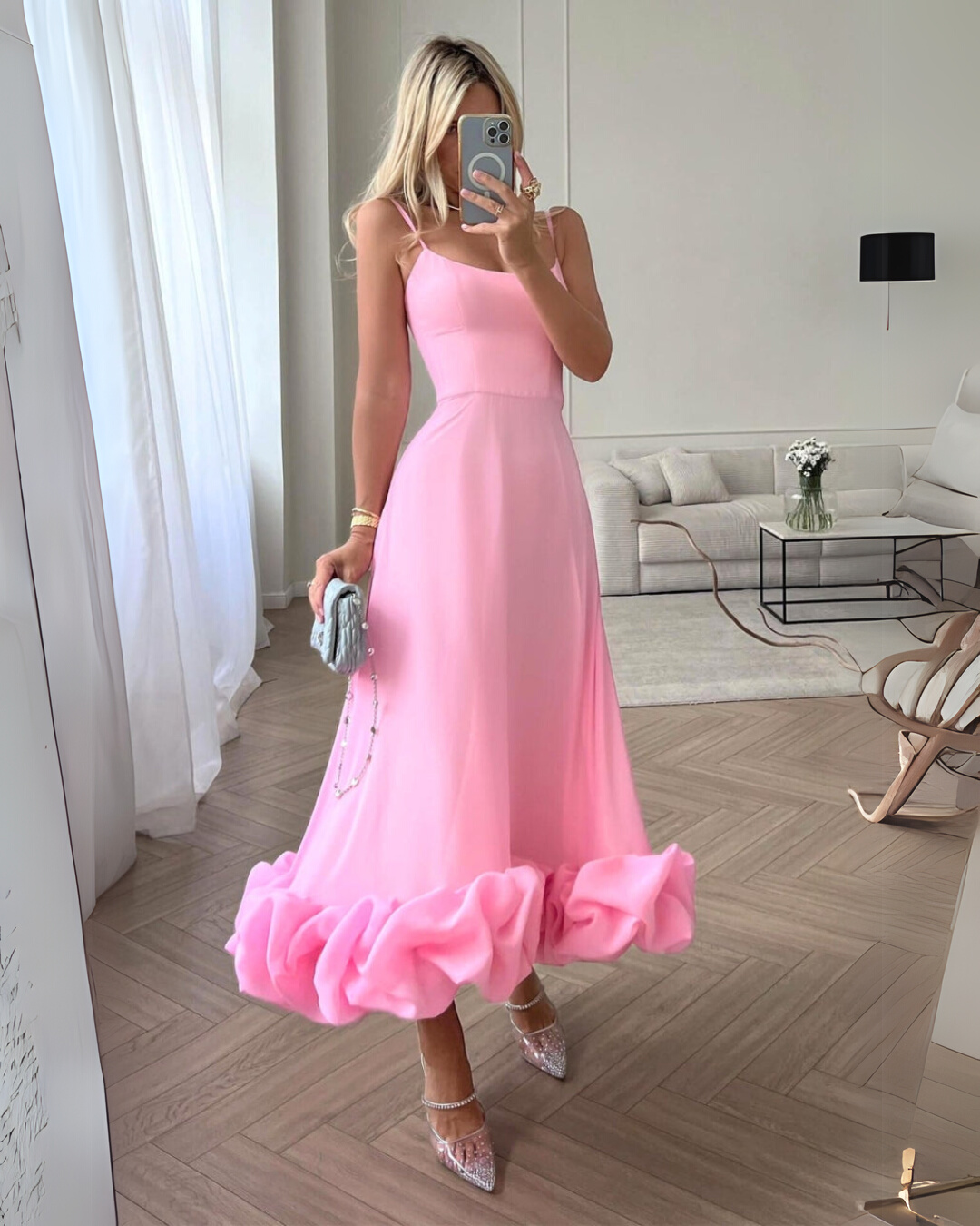 Chic Women's Twirl Dress perfect for wedding guests & elegant special occasions. Flowing party & evening dress.