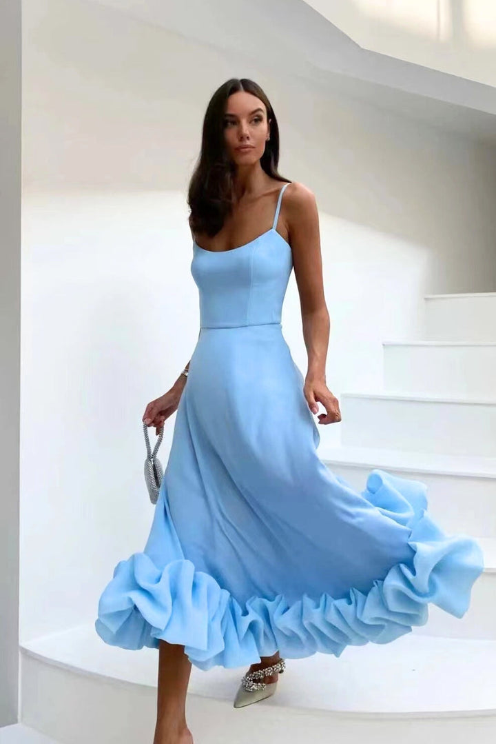 Stunning women's chic twirl dress. Flowing design makes it ideal for wedding guests, parties, and special events.