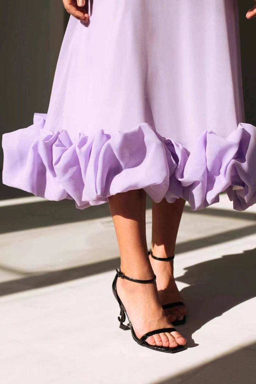 Vibrant women's twirl dress. Chic & flowing, great for wedding guests, cocktail parties & summer events.