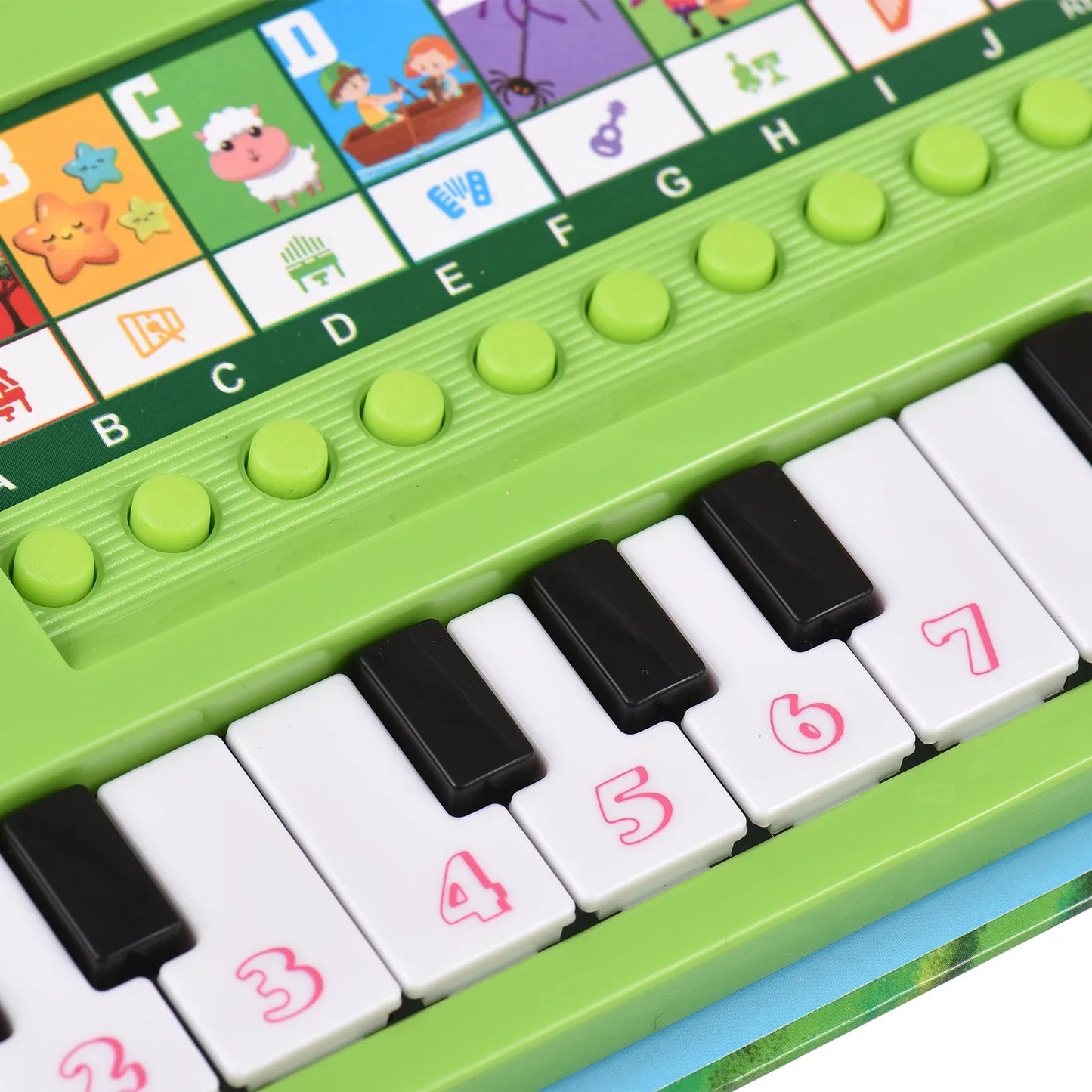 Brightly colored children's musical piano book, an interactive toy for early education