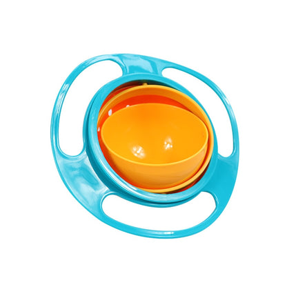 Child using an anti-spill gyro snack bowl, a practical solution for toddler dishware