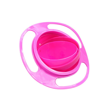Innovative anti-spill gyro bowl for babies, keeping food inside during active play and feeding