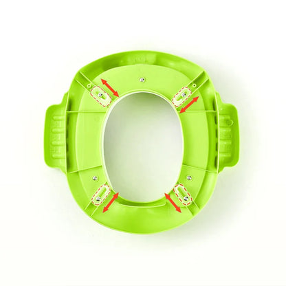 Easy-to-store children's potty training seat, designed for a smooth transition to adult toilets for kids