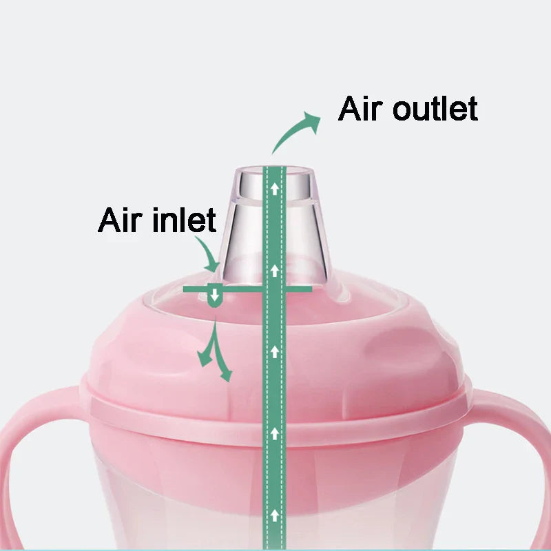 Toddler cup, orange, featuring an easy-to-hold handle and a secure leakproof seal
