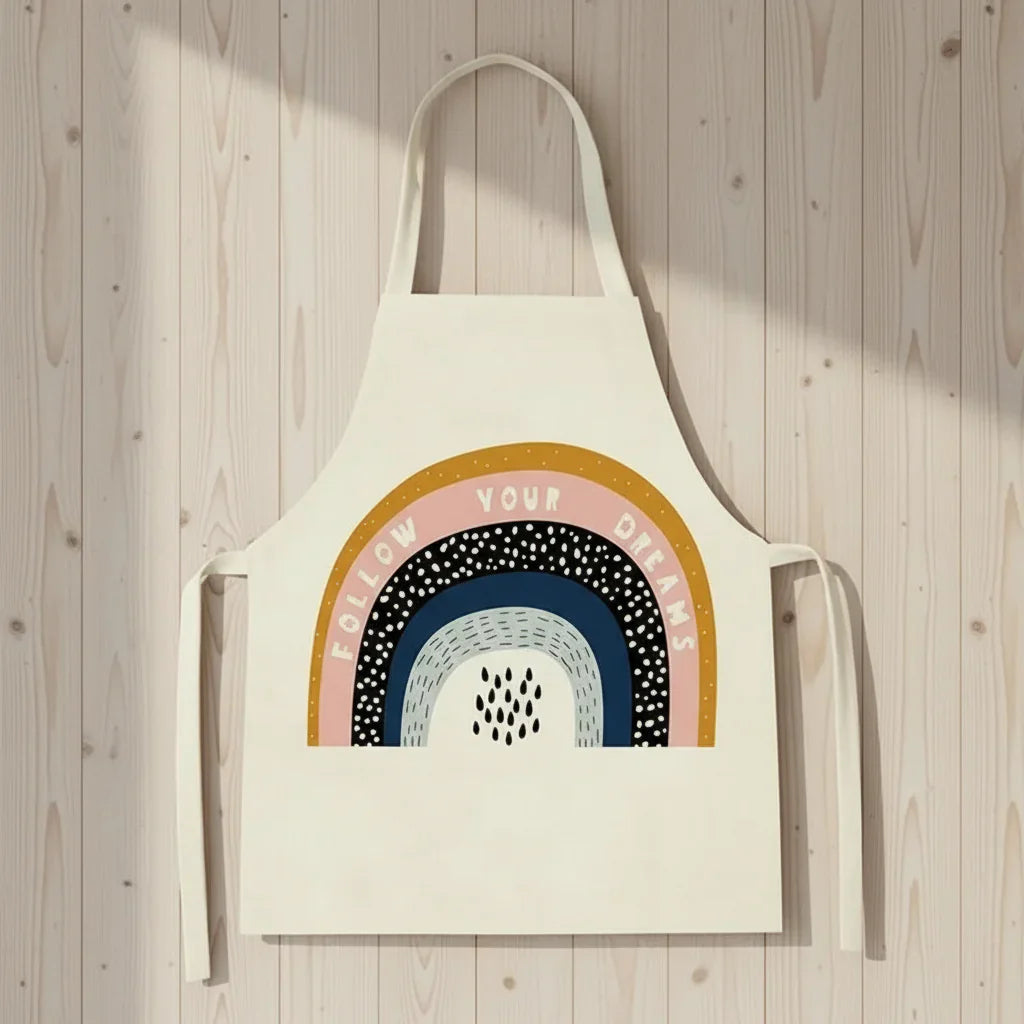 Halloween themed kids cooking apron, durable and stain-resistant for festive fun