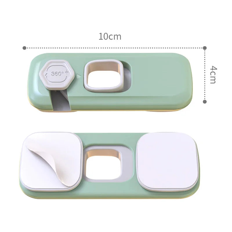 White child safety lock for drawers, easy install, keeps toddlers out of danger.