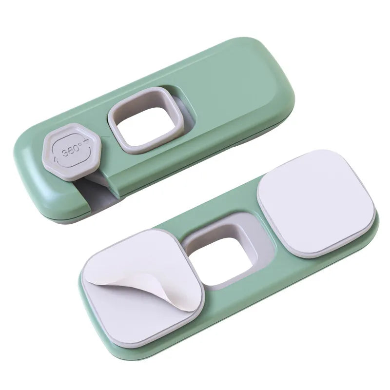 Cabinet safety lock for children, heavy-duty, protects baby from household chemicals.