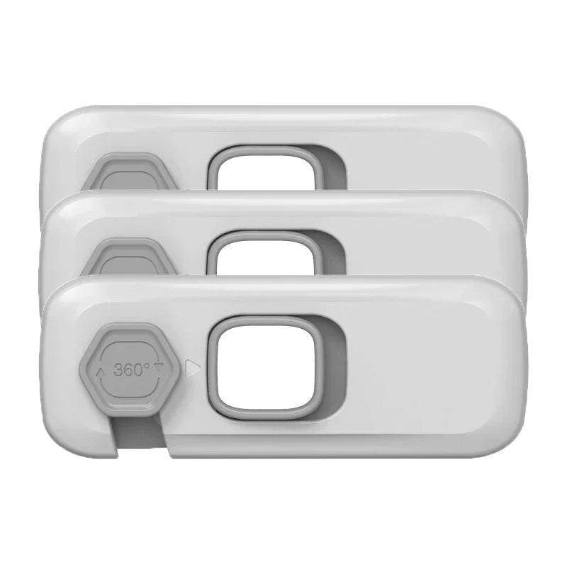 Child protection cabinet latch, discreet design, maintains home aesthetics.