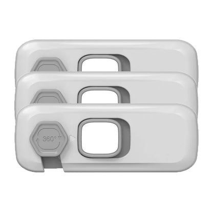Child protection cabinet latch, discreet design, maintains home aesthetics.