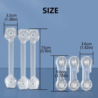 Toddler safe home: 5-pack child safety cabinet locks, durable adhesive, easy installation on drawers