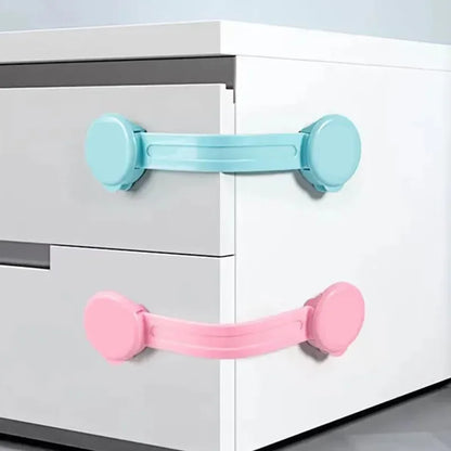 Baby proofing essentials: 5-pack child safety locks for cabinets and drawers, strong adhesive