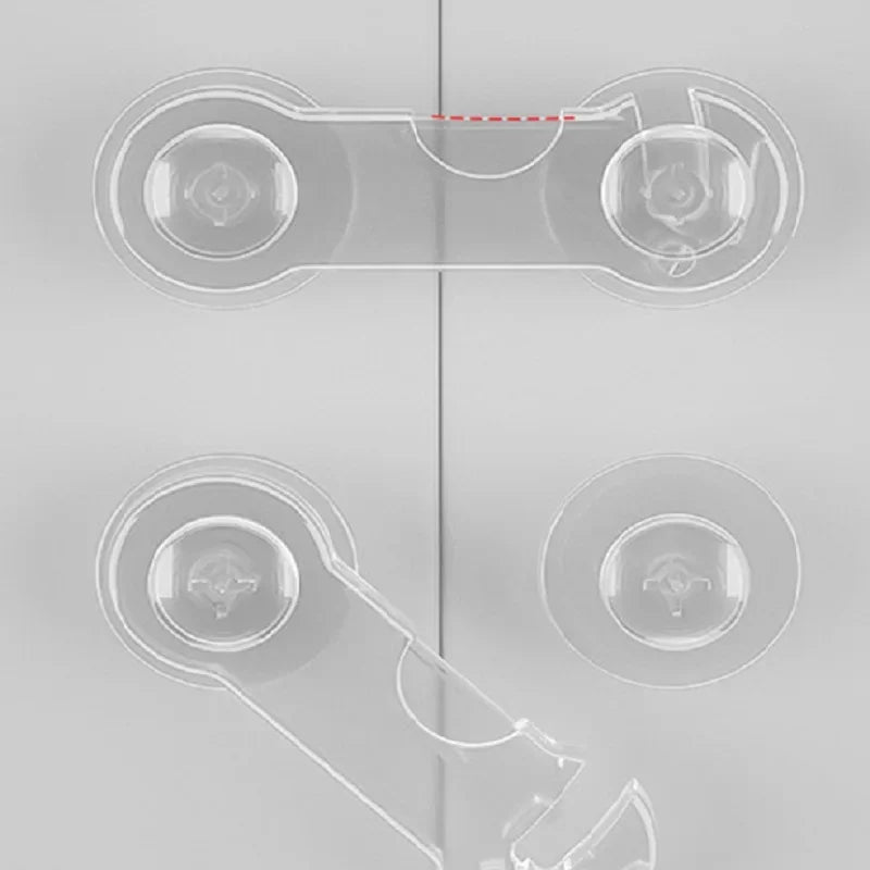 Child protection set: 5 transparent cabinet & drawer locks, keeps toddlers safe, easy to use