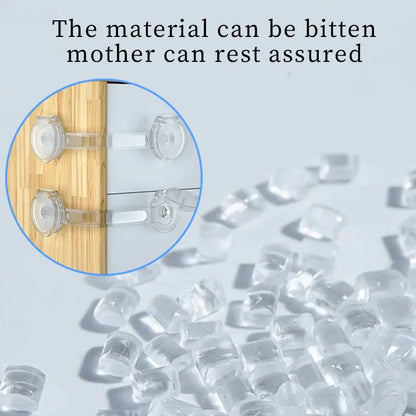 Secure your home with 5-pack child safety cabinet and drawer locks, transparent and easy to install