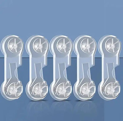 Baby safety starter kit: 5 clear child protection cabinet & drawer locks, essential for toddlers