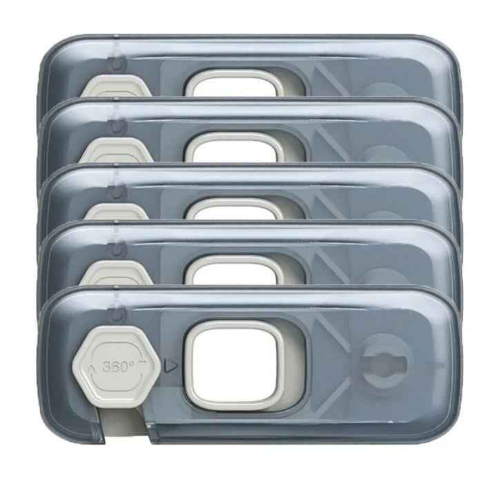Easy to install gray-blue child safety lock, baby proofing solution for home appliances