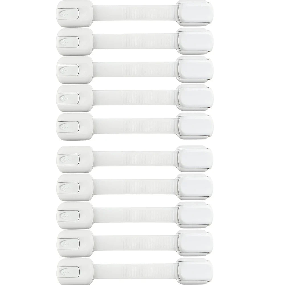 Flexible child safety locks designed for curved surfaces, perfect for multi-area baby proofing.
