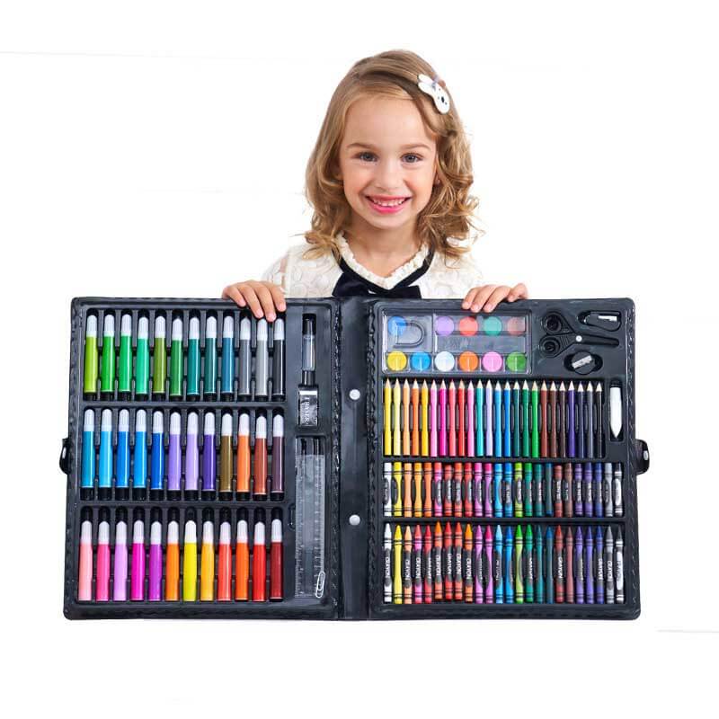Group of children engaged in creative play with their individual art supply kits