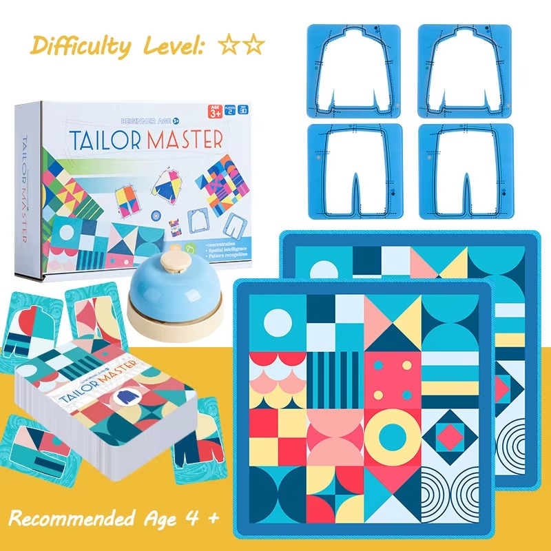 High-quality wooden educational toy for children: shape & color recognition family game