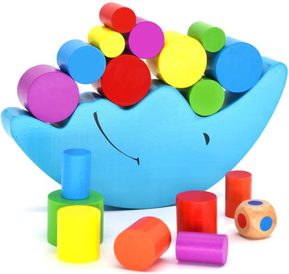 Children playing with Wooden Moon Stacking Balance Game, enhancing motor skills