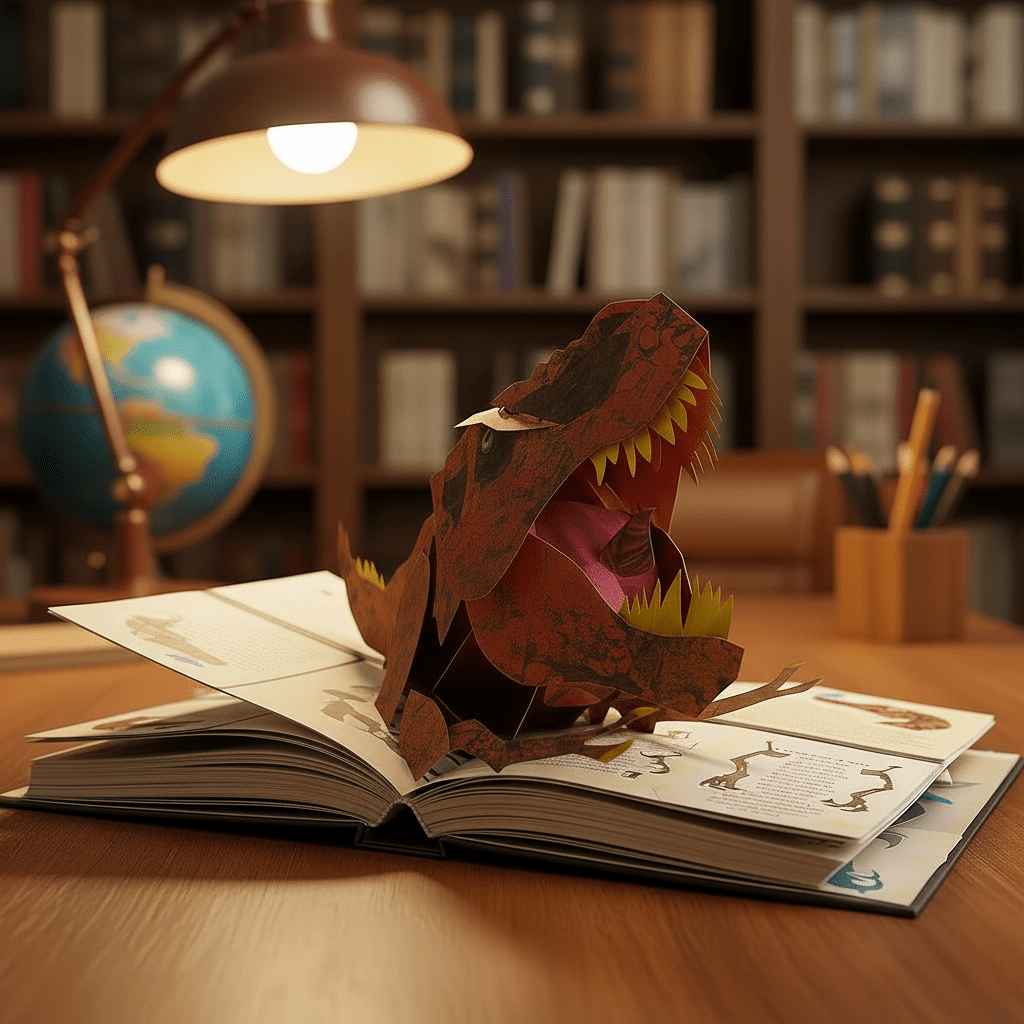 Children's 3D dinosaur pop-up book, an immersive & educational interactive learning gift for kids.