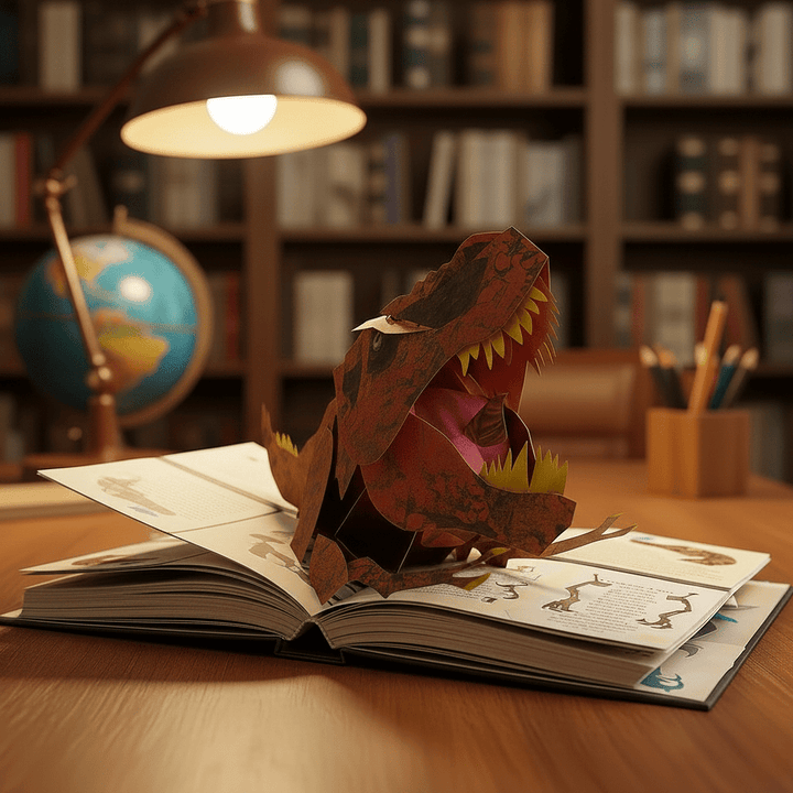 Children's 3D dinosaur pop-up book, an immersive & educational interactive learning gift for kids.