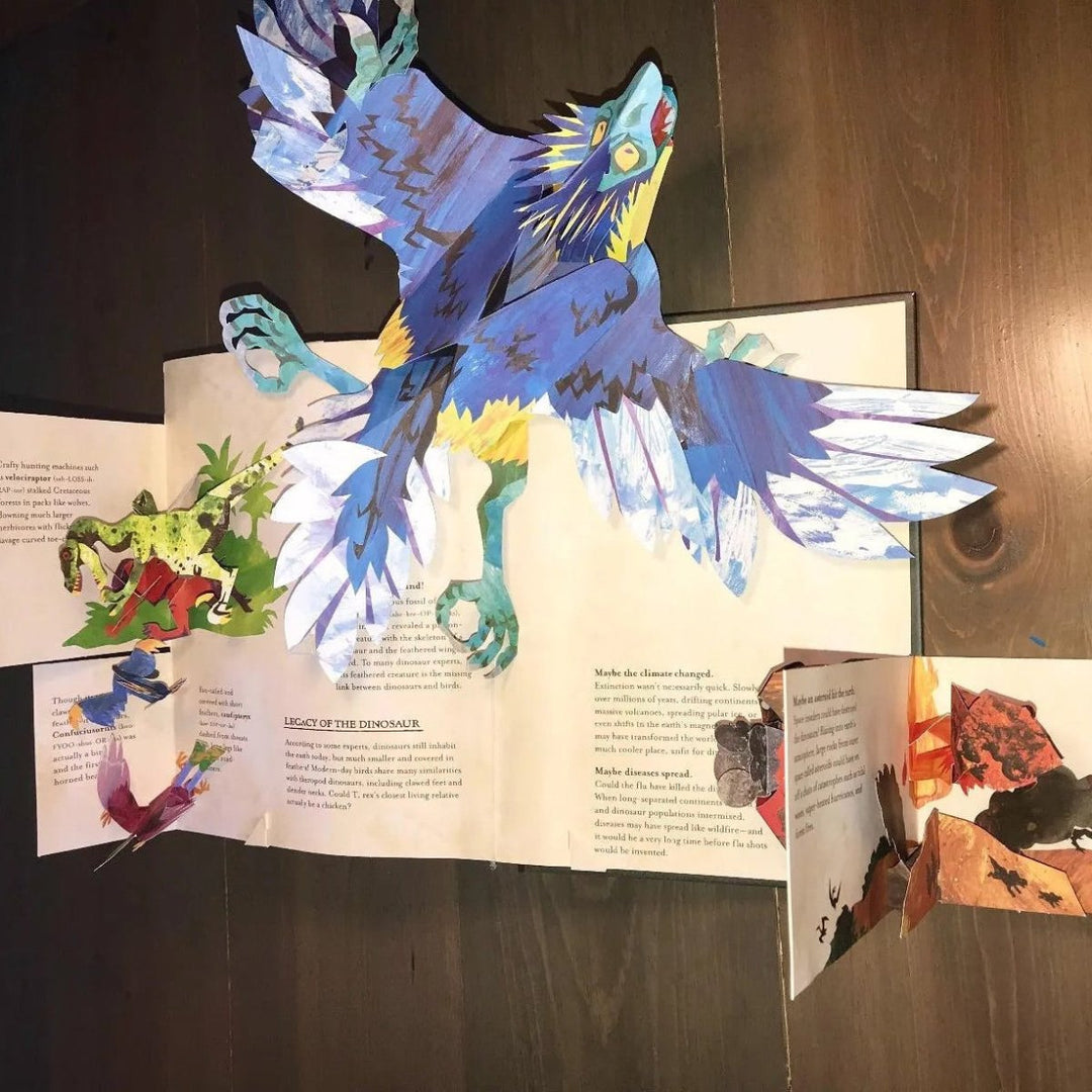 Engaging 3D dinosaur pop-up book, an interactive gift for kids, sparking prehistoric learning & fun.