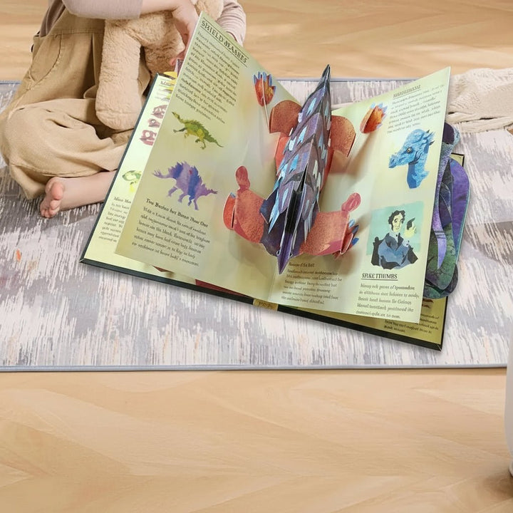 Immersive 3D pop-up dinosaur book for children, an exciting natural history adventure & interactive learning.