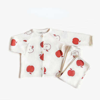 Kids lounge wear: comfortable airy cotton sleepwear set, merging practicality with cute design