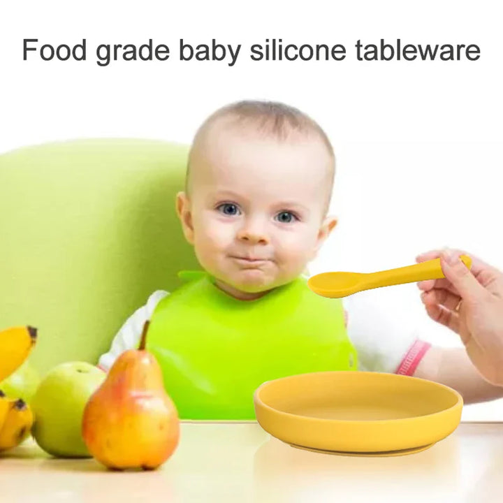 Practical BPA-free silicone feeding bowl, great for baby showers and new parents.