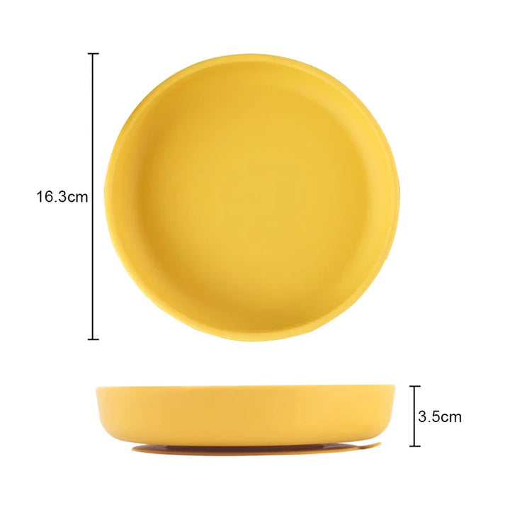 Pink silicone feeding bowl for kids, stylish design, BPA-free, ideal for baby dining.
