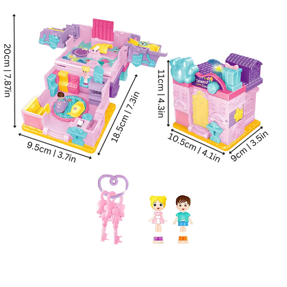 Detailed dollhouse playset for kids with miniature figures, inspiring imaginative scenarios.