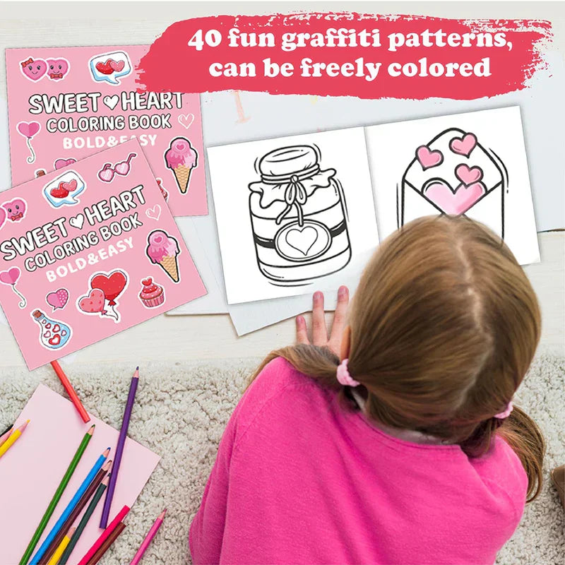 Kids' educational coloring book, promoting fine motor skills & creative play with fun drawings