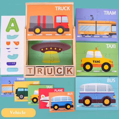 Educational wooden letter puzzle designed for preschool kids learning and fun