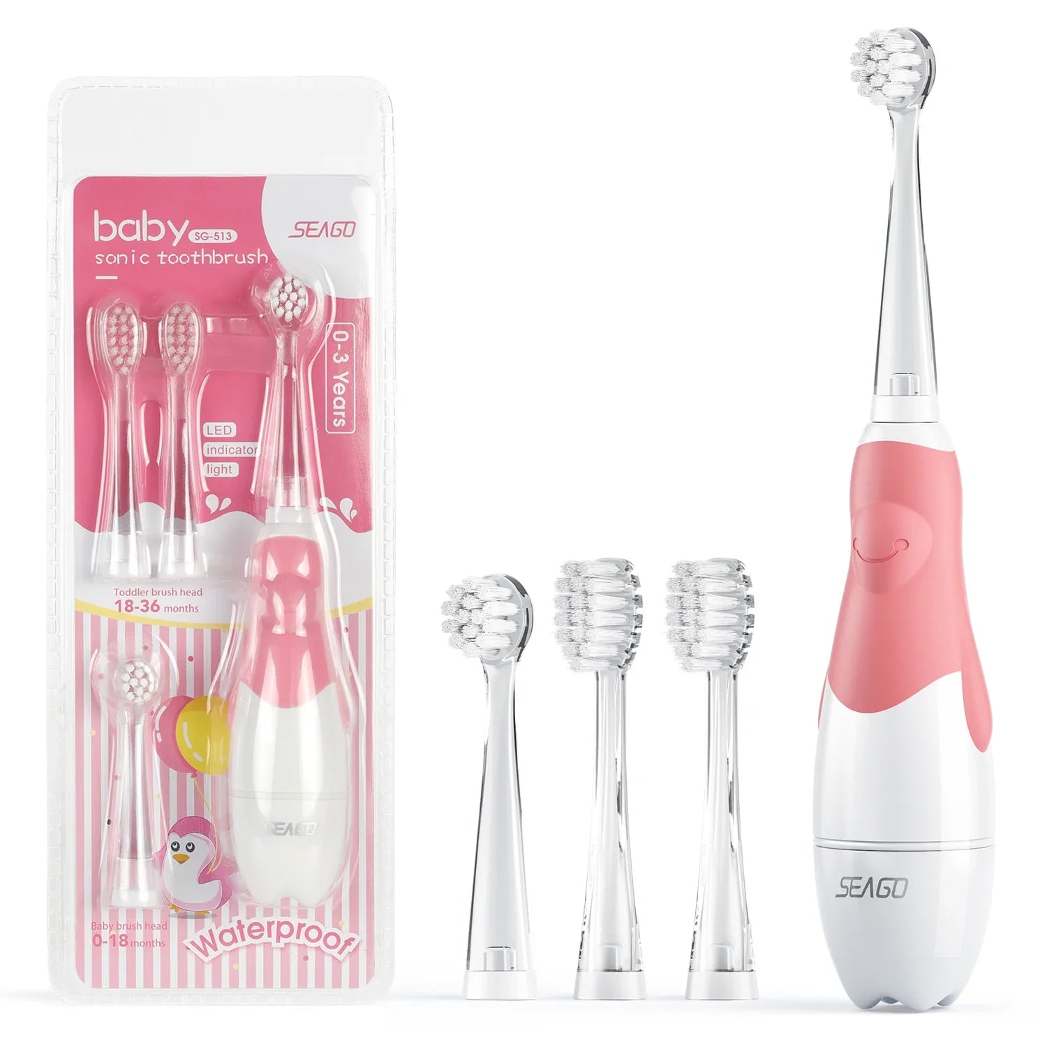 Kids' dental care: Electric toothbrush with smart timer, soft silicone, and waterproof for easy cleaning.